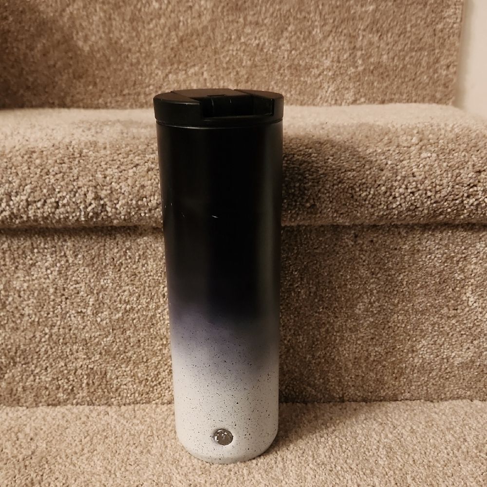 Starbucks 2020 Black & White Gradient Speckled Stainless Steel Tumbler 20oz
